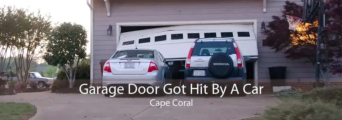 Garage Door Got Hit By A Car Cape Coral